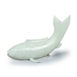 Figure or carp, white porcelain