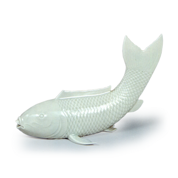 Figure or carp, white porcelain