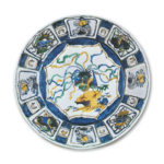 Large bowl with phoenix design, enamelled ware