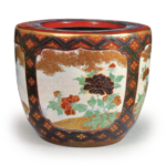 Ninsei: water jar with peony design, enamelled ware