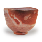 Ninsei: tea bowl, known as "kata-onami", nagare (running-down) glaze