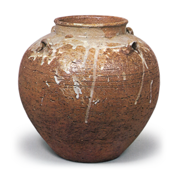 Ninsei: tea jar in the style of Shigaraki ware