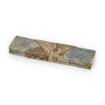 Ninsei: incense caddy with noshi (folded-paper decoration accompany-ing a congratulatory gift) design, enamelled ware