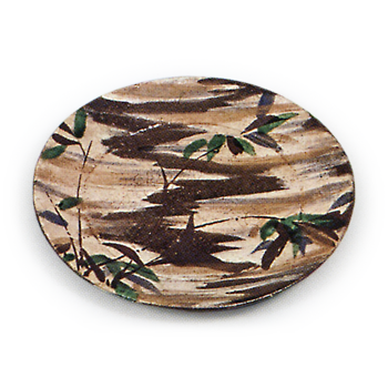 Kenzan: set of dishes with different designs, enamelled ware