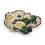 Kenzan: set of small bowls with chrysanthemum design, enamelled ware