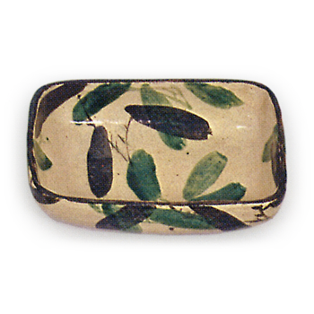 Kenzan: set of small bowls with bamboo design, enamelled ware