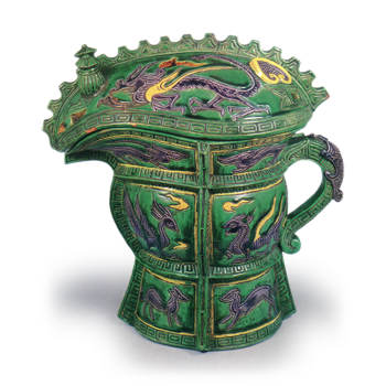 Eisen: incense burner in the shape of bronze Yi, in the style of kōchi ("Cochin China", probably southern China) ware