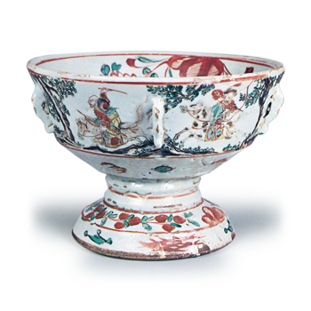 Eisen: footed bowl the style of gosu akae ware