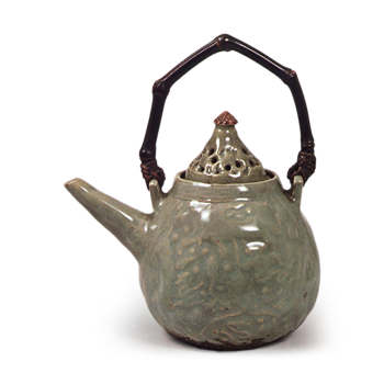 Mokubei: teapot, celadon