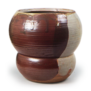 Gourd-shaped water jar, katami-gawari (differing-in-halves) glazes, Ippōdō ware