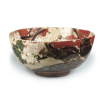 Ninnami: bowl with cherry and maple design, enamelled ware