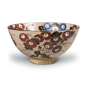 Ninnami: bowl with chrysanthemum design, enamelled ware