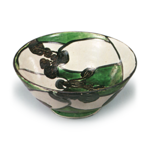 Ninnami: bowl with radish design, enamelled ware