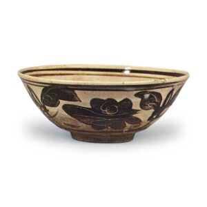 Ninnami: bowl in the style of egörai (Chinese Tz'u-chou ware with black painting over white glaze)