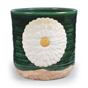 Hozen: water jar in the style of kōchi ware with chrysanthemum design