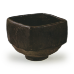 Chojiro Black Raku Chawan Mukikuri