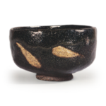 Donyu Black Raku Chawan Chidori