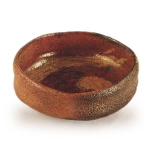 Donyu Red Raku Chawan Tomoe