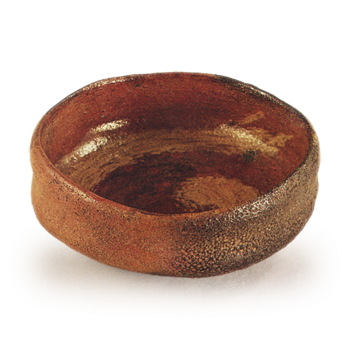 Donyu Red Raku Chawan Tomoe
