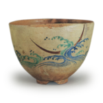 Ninsei Wave Crescent Moon Chawan