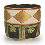 Ninsei Gold and silver diamond Chawan