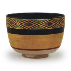 Ninsei Gold and silver diamond Chawan