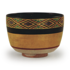 Ninsei Gold and silver diamond Chawan