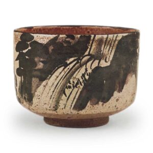 Ninsei Waterfall Landscape Chawan