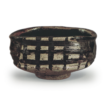 KuroOribe Chawan Yaburemado