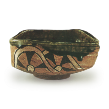 AkaOribe Chawan Yamaji