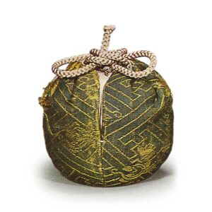 Yellow Japanese tea caddy