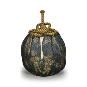 Navy blue ground with doll pattern Donshu