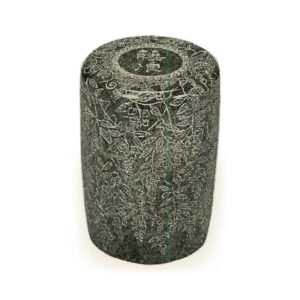 Hikiya: Rosewood wisteria flowers with inlaid gold carved characters