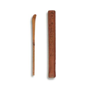 Kobori Enshū Tea Scoop with Matching Tube, Inscription: Futami