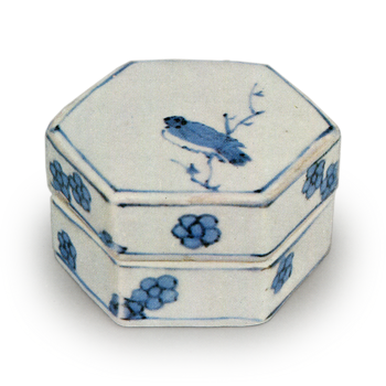 Blue and white porcelain wild bird