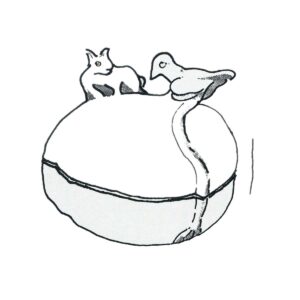 Celadon Dog and Hawk