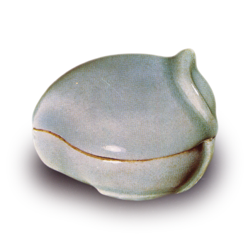 Celadon Peach-Shaped Incense Container (Small)