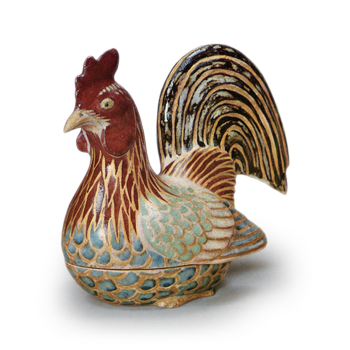 Ninsei, Colored-Glaze Chicken