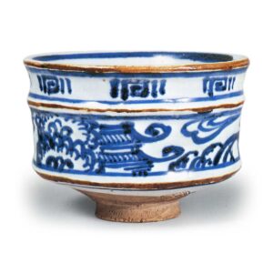 Old Underglaze Blue-and-White Imitation Un-dō-style Tea Bowl