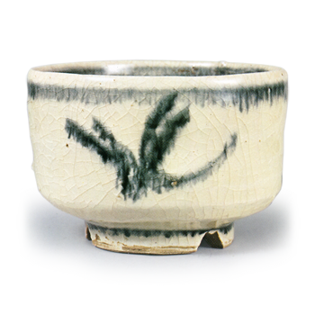 Tea Bowl with Dragonfly Design in Annam-style Blue-and-White Glaze