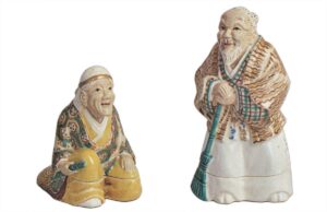 Polychrome “Young Man and Old Woman” Incense Box