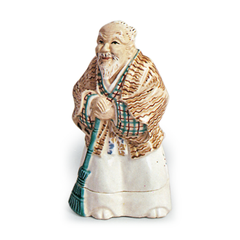Polychrome “Young Man and Old Woman” Incense Box