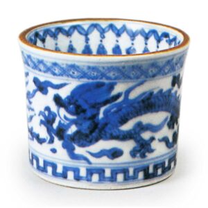 Underglaze Blue Dragon-Patterned Lid Rest