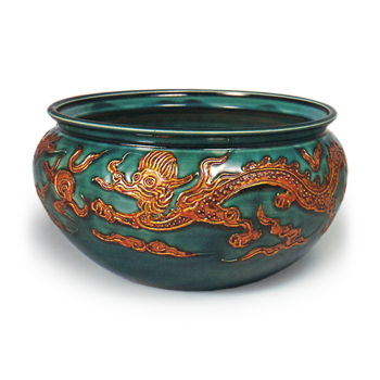 Jiaozi-style Dragon-Decorated Tea Bowl