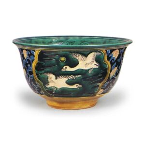 Coastal-Style Bird-Motif Bowl