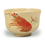 Color-painted Cup with Shrimp Design