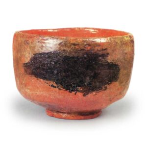 Red Tea Bowl, Inscription: “Nue,” by Dōnyū
