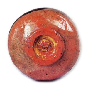 Red Tea Bowl, Inscription: “Nue,” by Dōnyū