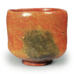 Red Cylindrical Tea Bowl, Inscribed “Tamayuki,” by Ichinyu