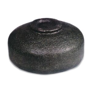 Black Flat Tea Bowl, Inscribed “Ippei,” by Soju